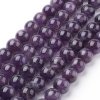 sz87 Ametyst kamień naturalny kula 10 mm pasmo 19cm